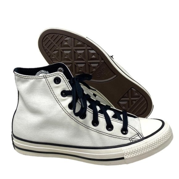 Converse Ctas High Top Sneakers Women Canvas White Black Custom A05960C-WWBLWBLG - Picture 5 of 10